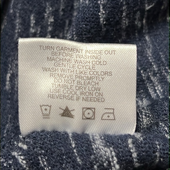 Threads 4 Thought Heathered Navy Blue Long Sleeve Sweater Sz M EUC - Picture 7 of 9